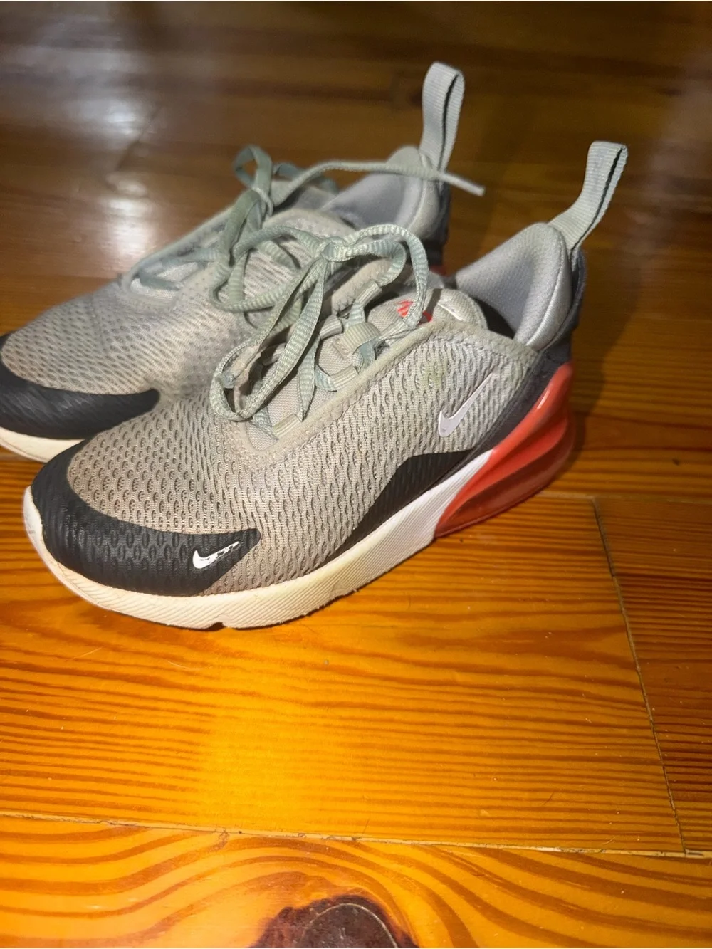 Nike Kids Grey and Coral Lightweight Sneakers
